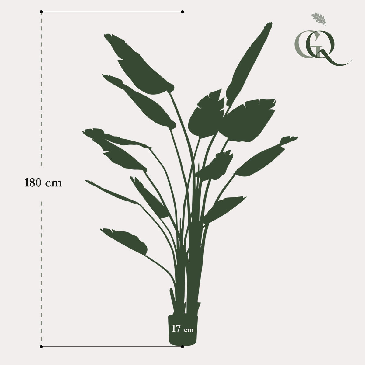 Kunstplant - Strelitzia Nicolai - Paradijsvogelbloem - 180 cm