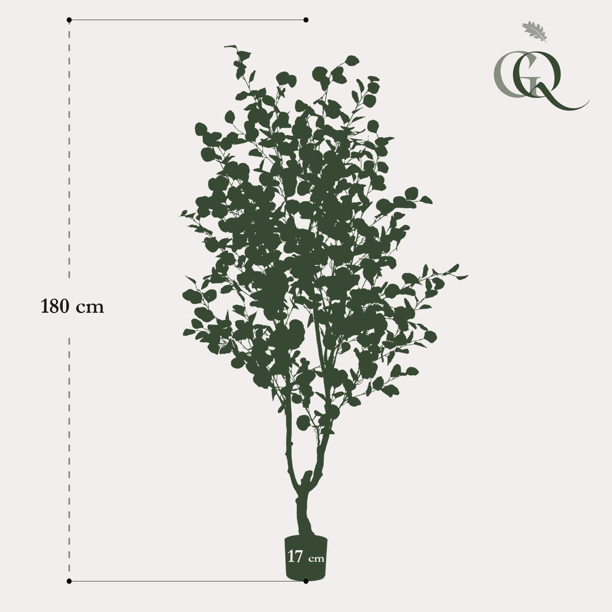 Kunstplant - Eucalyptus - Blauwe Gomboom- 180 cm