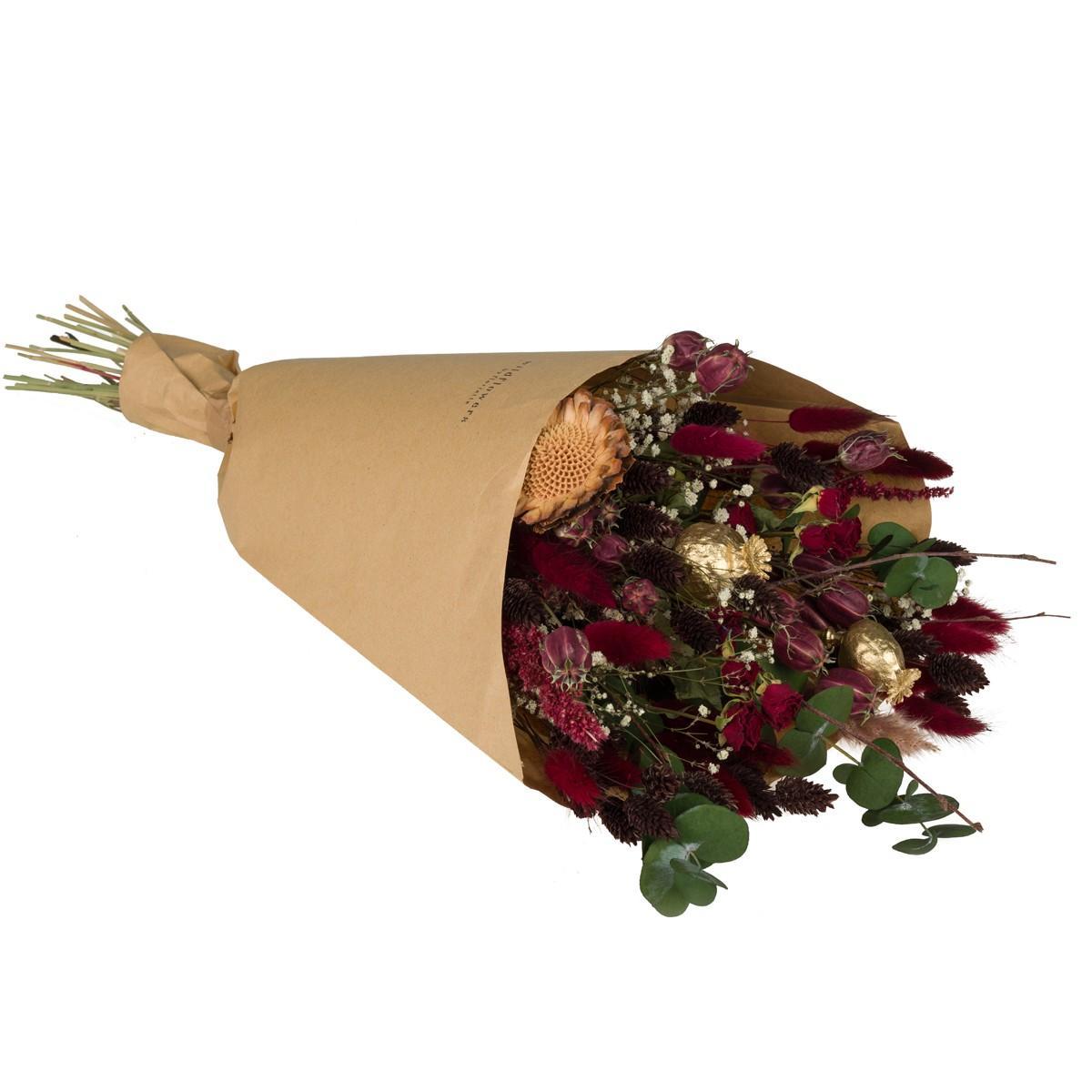 Droogbloemen - Field Bouquet Large - Scarlet Red - ↕60cm