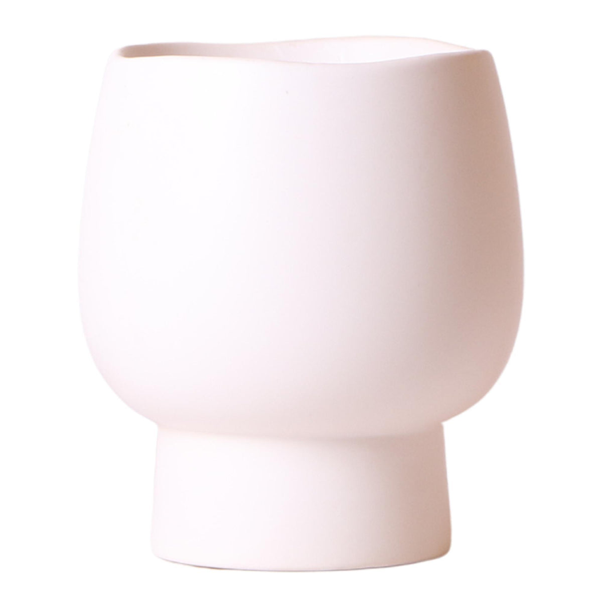 Kolibri Home | Scandic white bloempot - Witte keramieken sierpot - Ø12cm