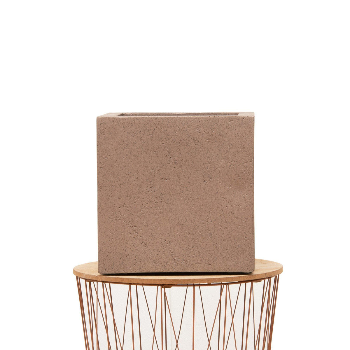 Pot Grigio Cube Bronze - D50 x H50